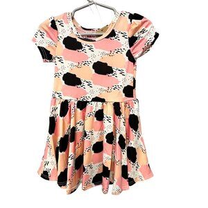 Dot Dot Smile Girls Cap Sleeve Twirl Dress Size 12/24M Soft NWT White Black Pink
